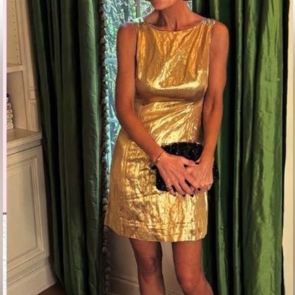 MAJE  dress - new with tags. Gold mini Sequin  A shape mini dress. Size- T2 - Picture 9 of 9